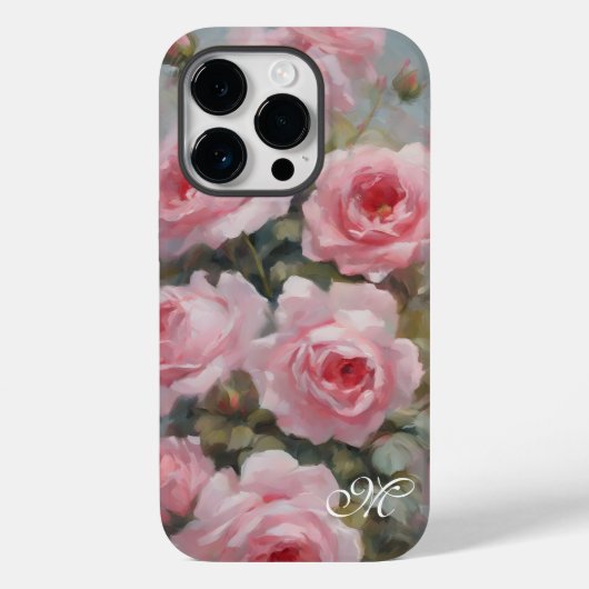 Rosen Geschilderd Roze Case-Mate iPhone Case (Achterkant)