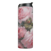 Rosen Geschilderd Roze Thermosbeker (Gedraaid links)