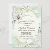 Rosen Glitter Vlinder Slinger Groen Kaart (Voorkant)