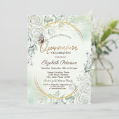Rosen Glitter Vlinder Slinger Groen Kaart (Staand voorkant)