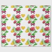 Rosen & Goud Hart Cadeaupapier (Vlak)