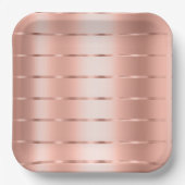 Rosen Gouden Lint Bruidsfeest Papieren Bordje (Voorkant)