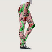 Rosen Grafische Leggings (Rechts)