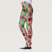 Rosen Grafische Leggings (Links)