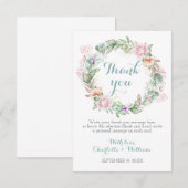 Rosen Groenelementen 60e Diamanten Huwelijksjubile Bedankkaart (Voorkant / Achterkant)