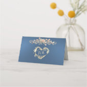 Rosen & Hart-monogram - Blauw Plaatskaartje (Achterkant)