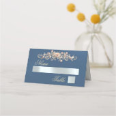Rosen & Hart-monogram - Blauw Plaatskaartje (Voorkant)