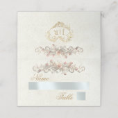 Rosen & Hart-monogram - Crème Plaatskaartje (Buitenkant ongevouwen)