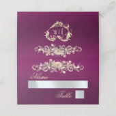 Rosen & Hart Monogram - Plum Plaatskaartje (Buitenkant ongevouwen)