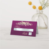 Rosen & Hart Monogram - Plum Plaatskaartje (Voorkant)