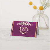 Rosen & Hart-monogram - Plum Plaatskaartje (Achterkant)