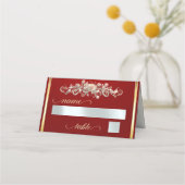 Rosen & Hart Monogram - Rood Plaatskaartje (Voorkant)