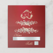 Rosen & Hart-monogram - Rood Plaatskaartje (Buitenkant ongevouwen)