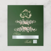 Rosen & Hart Monogram - Smaragd Plaatskaartje (Buitenkant ongevouwen)