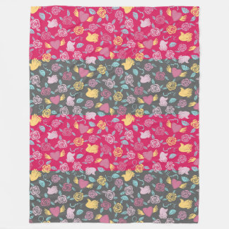 Rosen, Harten en Handen Patroon Fleece Deken