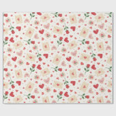 Rosen Harten & Liefdesbrieven Inpakpapier Rol (Vlak)