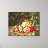 Rosen in een Mand – Josef Neugebauer Canvas Afdruk (Voorkant)