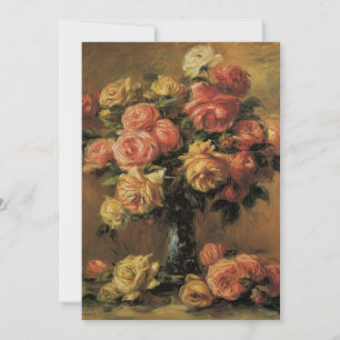 Rosen in een vaas 3 door Renoir, Bruiloft Kaart