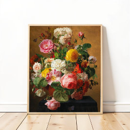 Rosen in een Vaas door Aghate Pilon, Bloemschikken Poster
