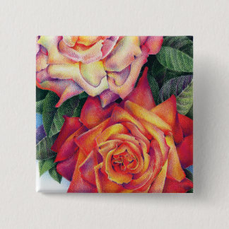 "Rosen" Knop Vierkante Button 5,1 Cm