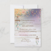 Rosen, Metselwerkpot, Lichten, Houten Bruiloftsrec Kaart (Voorkant)