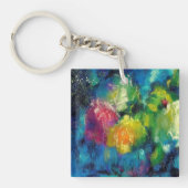 Rosen, mooie fijnkunstschilderij sleutelhanger (Voorkant)