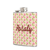 Rosen Muster rosa pink Heupfles (Links)