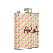 Rosen Muster rosa pink Heupfles (Rechts)