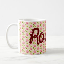 Rosen Muster rosa pink Koffiemok