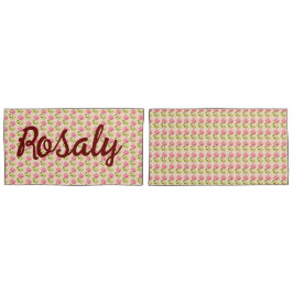 Rosen Muster rosa pink Kussensloop