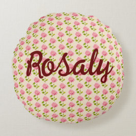 Rosen Muster rosa pink Rond Kussen