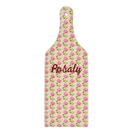 Rosen Muster rosa pink Snijplank (Voorkant)
