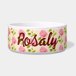 Rosen Muster rosa pink Voerbakje
