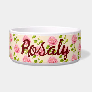 Rosen Muster rosa pink Voerbakje