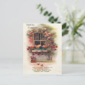 Rosen Raam Vintage 1920 Verjaardagsgroet Briefkaart (Staand voorkant)