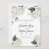 Rosen Sage Bloemige Trouwdag Save The Date (Voorkant)