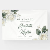 Rosen Salie Bloem Bruiloft Bord Spandoek (Horizontaal)