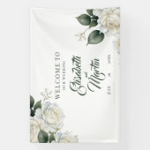 Rosen Salie Bloem Bruiloft Bord Spandoek (Verticaal)