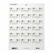 Rosen Salie Bloem Bruiloft Etiket (Full Sheet)