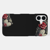 Rosen & Script Harten iPhone Hoesje (Achterkant horizontaal)