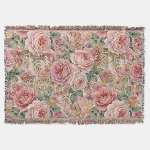 Rosen Stoere Charme Stof Roze Salie Groen Goud Deken