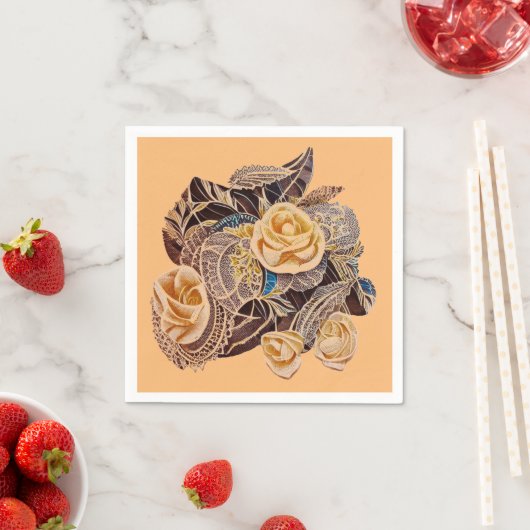 Rosen und Spitzen Servet (Insitu)