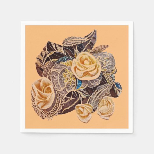 Rosen und Spitzen Servet (Voorkant)