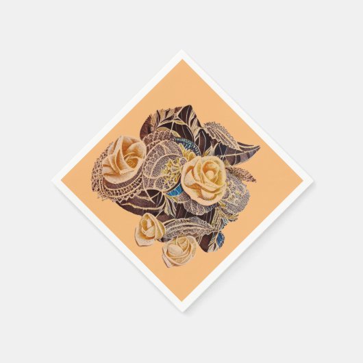 Rosen und Spitzen Servet (Hoek)