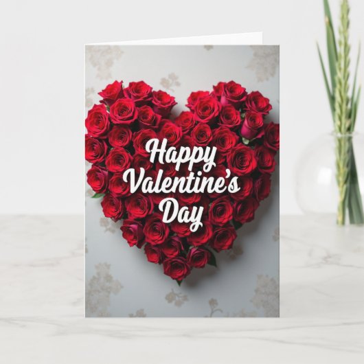 Rosen Valentijnsdag Gelukkig Kaart (Voorkant)
