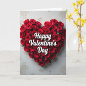 Rosen Valentijnsdag Gelukkig Kaart (Gele Bloem)
