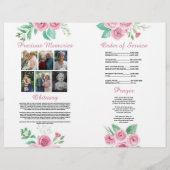 Rosen viering van het leven uitvaartdienst flyer (Achterkant)