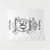 Rosen voor 50-jarig huwelijksjubileum wandkleed (Voorkant (horizontaal))