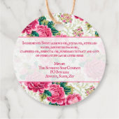 Rosen Zeep Cosmetica Badzout Label (Achterkant)