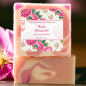 Rosen Zeep Cosmetica Vierkante Sticker